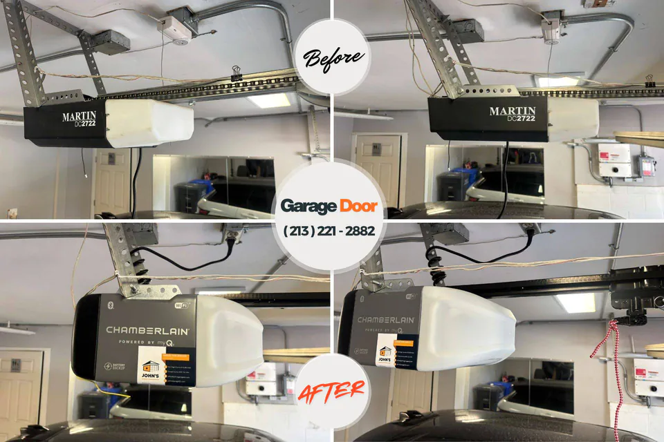 Before and after: garage door repair Homer, AK